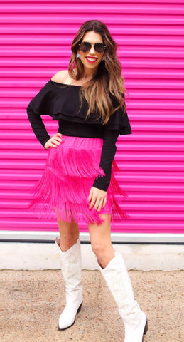 Signature Moves Fringe Skort