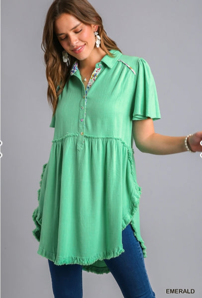 Umgee Washed Linen Tunic