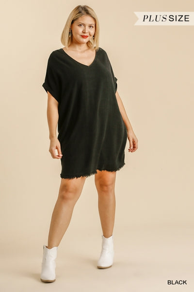 UMGEE Brand Linen Blend Plus Size Dress