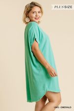 UMGEE Brand Linen Blend Plus Size Dress