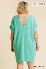 UMGEE Brand Linen Blend Plus Size Dress